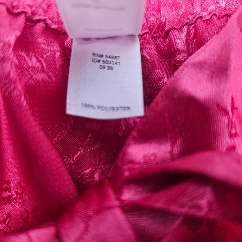 Victoria's Secret‎ Pajama Set Womens S Raspberry Satin Romantic Lounge 2pc Y2K